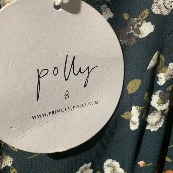 Floral Print Dress in Black and Orange - Picture 4 of 5